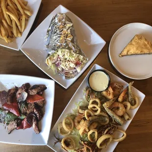 a variety of food items