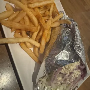 Jumbo gyro and Fries