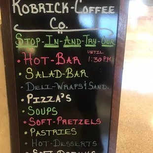 Note it says until 1:30, lie and they do not have over half of the items listed on this "daily" menu What a joke!!!