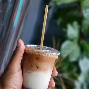 Blueberry Thyme Craft Latte (Iced w/ Oat Milk)