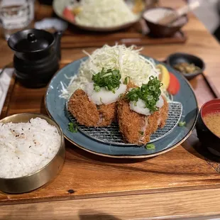 So delicious with the daikons and green onion, Tonkatsu was so tender.