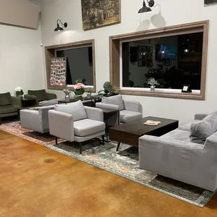 the lounge area