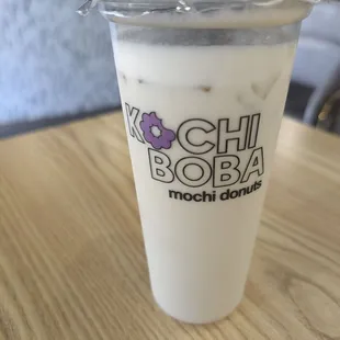 Jasmine milk tea, tasted watered down due to less sweet option(?)