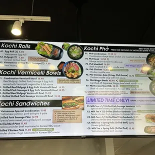 food menu