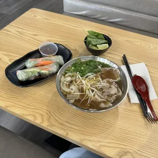 grilled pork sausage + steak pho