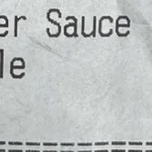 Receipt showing that tap water in a cup is $1. The restaurant also needs to change prices on their menu to reflect the actual prices.