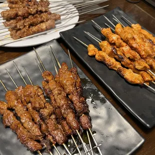 Skewers (lamb, beef, pork belly)