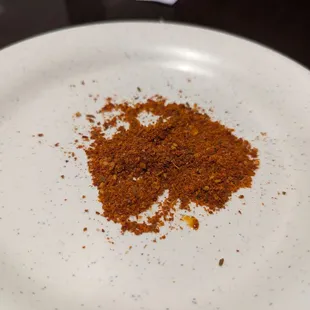 Spice blend provided at table when you first sit down.