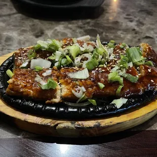 a plate of food on a table