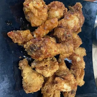 Half fried and Half sweet and spicy Chicken