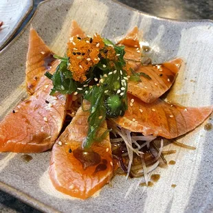 Salmon carpaccio (get this)