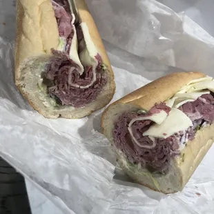 Cored beef hoagie