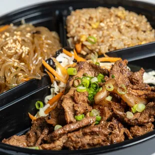 Thin slices of ribeye beef marinated in our house
special sweet soy sauce.