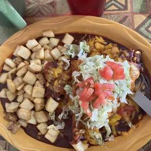 Red smothered bacon stuffy