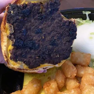 Burnt and dry with no flavor