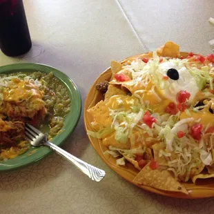Nachos and a side of beef tamale