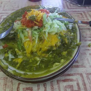 Green Chile Chicken Enchiladas