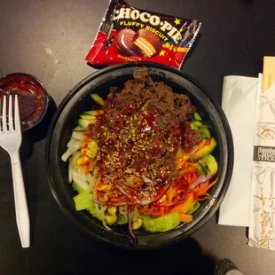 Bulgogi bibimbap...their #1 best seller. Delicious!