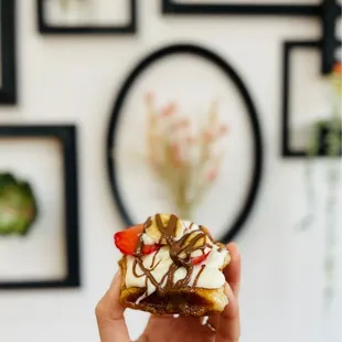 Strawberry Banana Nutella Croffles
