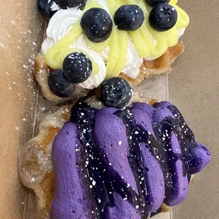 Lemon Blueberry Croffle