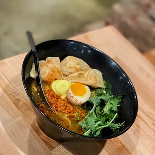 Shrimp Dumplings &amp; Miso Butter Ramen: very citrusy and refreshing. Dumplings cooked to perfection