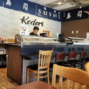 interior, sushi and sashimi