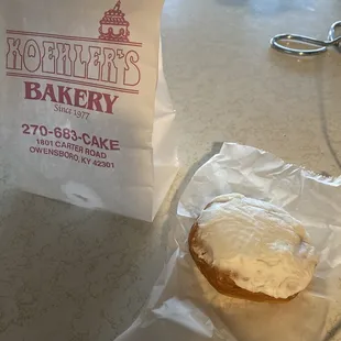 Jelly with icing donut