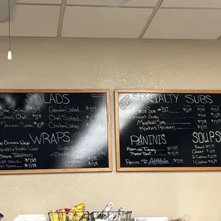 Salads &amp; wraps menu