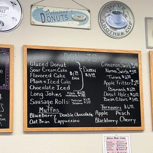 Donut menu