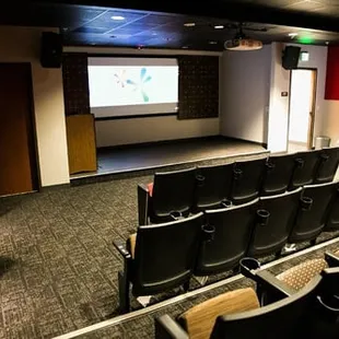 The Koelbel Library Forum holds 39 audience members and space for 1-4 performers. Join us for a library event or reserve for your own event.