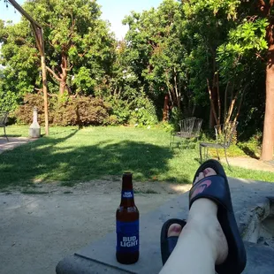 outside