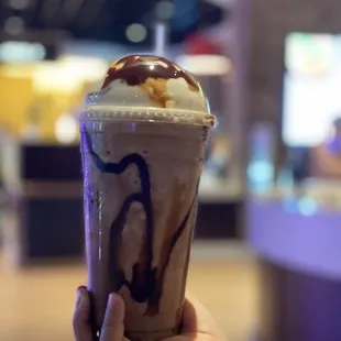 Blended  Mocha  with Carmel and Chocolate Swirl