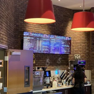 the interior of a coffee shop