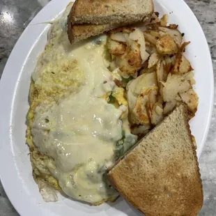 Garden Veggie Omelette w Provolone