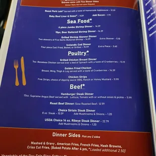 the menu