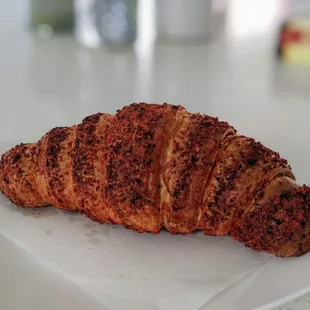 Flamin&apos; Hot Cheeto croissant with nacho cheese filling