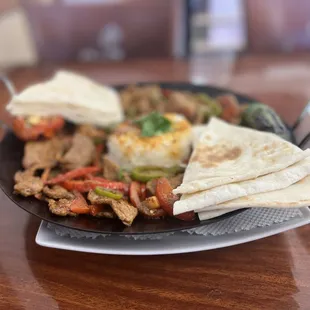 a plate of food on a table