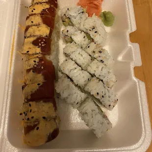 Hot night roll and Medium California Roll