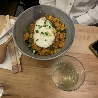 Kimchi Fried Rice with Chicken