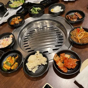 Banchan or side dishes at Kogi Gogi BBQ in San Francisco.