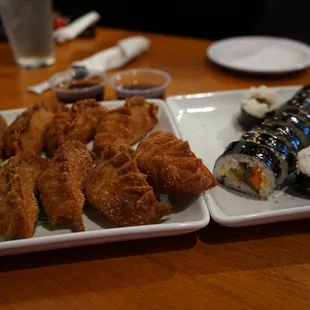 two plates of food