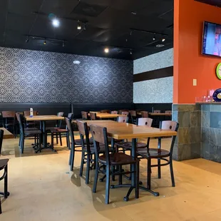 the dining area