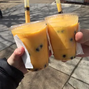 Mango bubble tea! Yummy