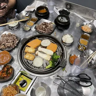 Vegetables on the grill.