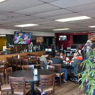 people sitting at tables