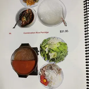 a variety of food items