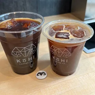 Single Origin Cold Brew &amp; Iced Americano (right)