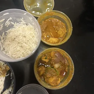 Chicken Curry and Chicken Kadhi Tray
