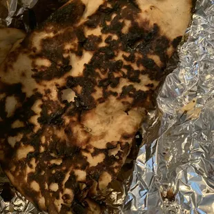 Burnt garlic naan