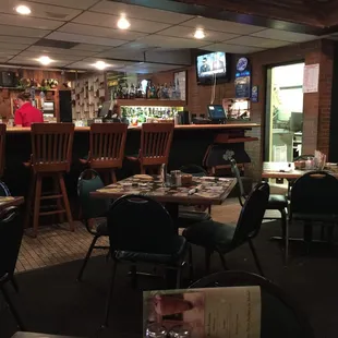 The dining room.